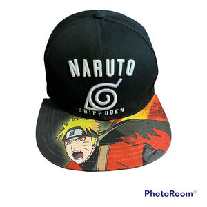 Naruto Shippuden Manga Flat Bill Ballcap 2007 Adjustable Hat
